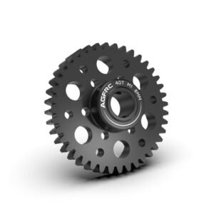 AGFRC Hardened Steel 8MM MOD1 40T RC Pinion Motor Gear with RC Drag Racing Lights for High Speed Performance