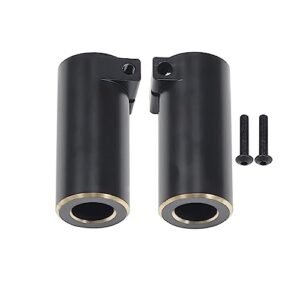 SCX10 II Brass Lock Out Adapter 2pcs 52g Rear Axle Knuckle Cup Counter Weight Best RC Crawler Shock Oil Weight Upgrade for 1 10 RC Crawler Car AR44 Axle 90046 90047