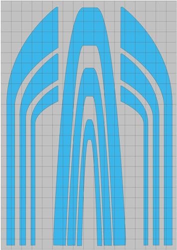 SCT5000P Step Stripes RC Short Course Body Vinyl Paint Mask Stencil Kit for the Best RC Short Course Truck