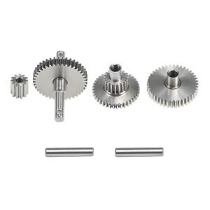 RCBOYZ Stainless Steel 16.6 1 Transmission Gearbox Gears Set for RC B 1 Bomber TRX4M 1/18 RC Crawler Defender Bronco Upgrades