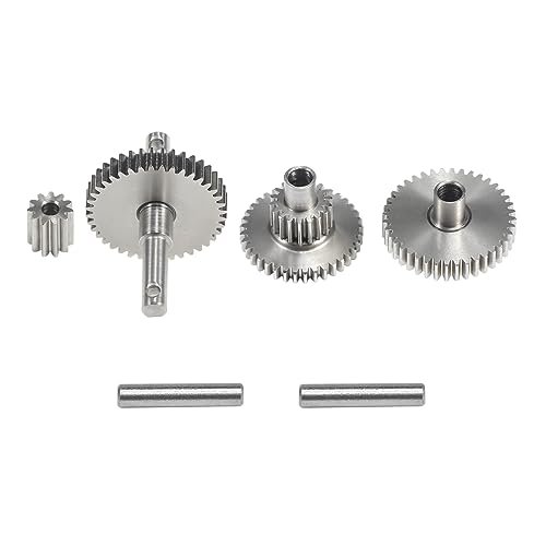 RCBOYZ Stainless Steel 16.6 1 Transmission Gearbox Gears Set for RC B 1 Bomber TRX4M 1/18 RC Crawler Defender Bronco Upgrades