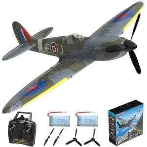 ANBURI 4 Channel RC Plane Trainer Ready to Fly Remote Control Airplane with Xpilot Stabilization System for Beginners Adults Camouflage Blue
