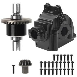 ShareGoo Metal Differential Gearbox Housing Cover and Differential Gear Set for WLtoys RC Cars Hack RC Car with Arduino