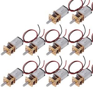 10PCS Mini N20 Gear Motor DC 3V 9V for Slow Flying RC Wing DIY Robot Car Full Metal Gearbox