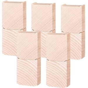 Hiboom 8 Pcs Wooden Train Track Risers for Build RC Track Elevated Wood Track Accessories