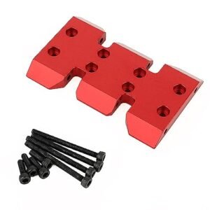 Dolphin RC Jet ZXYRC Aluminum LCG Metal Transmission Gearbox Skid Plate for 1/10 RC Crawler Axial SCX10 I II III Capra Upgrade Parts Red