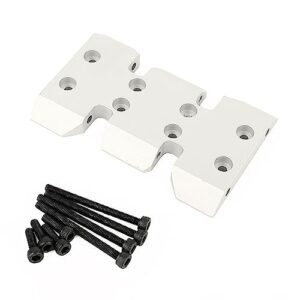 DreamWorks RC Jets ZXYRC Aluminum LCG Metal Transmission Gearbox Skid Plate for 1/10 RC Crawler Axial SCX10 I II III Capra Upgrade Parts Silver