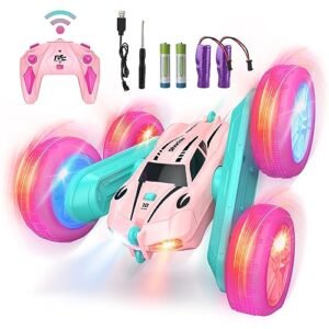 Hand Remote RC Cars 90 Min Playtime 2.4Ghz Double Sided 360 Rotating RC Crawler with Lights 4WD Off Road Drift RC Stunt Race Car Toy for Boys and Girls Aged 6 12 Perfect for RC Race Tracks in Illinois