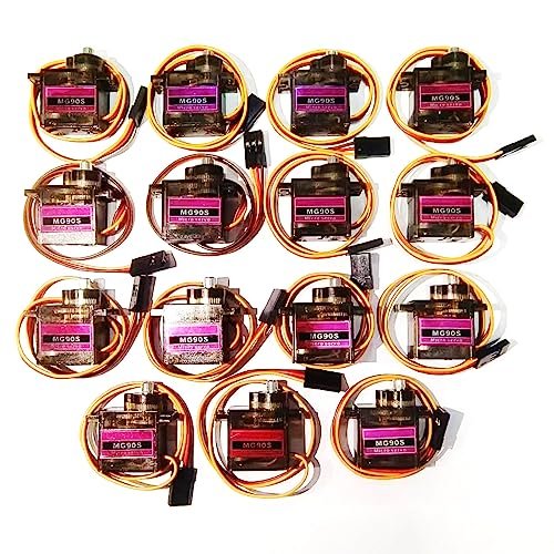 Vffoto Tower P MG90S 9G Metal Gear Micro Servo Motor 180° Mini Servo for Vigor V30 RC Helicopter Airplane Boat Car Robot Controls Arm Hand Walking x 15 PCS