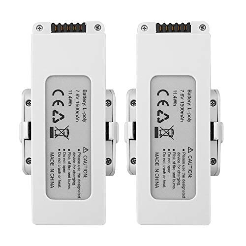 MOONZON 2PCS 7.6V 1500mAh Lithium Battery for HS510 F30 Brushless Folding Quadcopter Spare Parts Aerial Remote Control Drone Spare Batteries