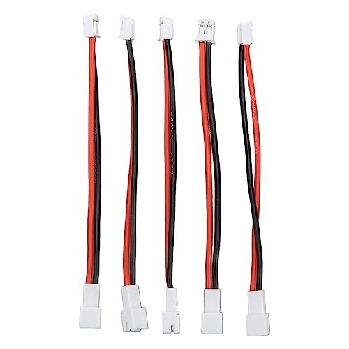 Horoper 5Pcs RC Adapter Cable, PH2.0 2P Male to PH2.0 2P Female Cable PH2.0 2P Battery Adapter Cable for Axial SCX24 1/24 RC Crawler 3.6in