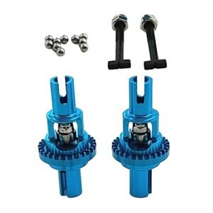Kowaku 2Pcs Front and Rear Metal Differential Upgrade Parts for Radline RC Cars Wltoys 1 28 284161 284010 284131 K989 K969 Blue