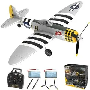 ANBURI RC Plane 4CH Ready to Fly P47 Thunderbolt Remote Control Airplanes for Beginners Adults with Xpilot Stabilization System Ideal for Places to Fly RC Airplanes