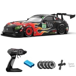 GoolRC Gone Bananas RC Foam Tires 1/16 Scale Remote Control Drift Car 2.4GHz 4WD with LED Lights for Kids Boys Girls