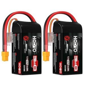 HOOVO 3S Lipo Battery 2200mAh 80C 11.1V Shorty Pack with XT60 Connector for RC FPV Helicopter Drone Airplane Quadcopter 2 Pack
