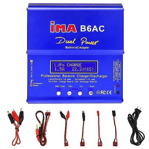 Hobby Fans B6AC Lipo Battery Charger Balance Charger Discharger for RC Hobby Chippewa Falls Enthusiasts Dual AC DC Power Supply LiPo Li ion Life NiMH NiCd PB Batteries