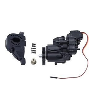 FACCNOY Dual Speed Gearbox with Servo and Transmission Internal Gears for 1/10 RC Crawler TRX4 TRX6 Upgrade Parts by Exotech RC Parts