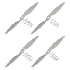 MECCANIXITY 11x5.5 Propeller RC Propellers 2 Vane Blades Props Grey with Adapter Rings for Electric Airplane Aircraft Perfect for Your RC Airplane Workbench Pack of 4
