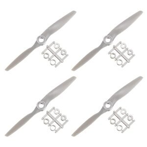 MECCANIXITY 5x5 Propeller RC Propellers 2 Vane Blades Props Grey with Adapter Rings for Electric Airplane Aircraft Pack of 4 Perfect for RC Plane San Andreas