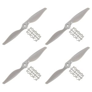 MECCANIXITY 7x5 Propeller RC Airplane Props Grey 2 Vane Blades with Adapter Rings Pack of 4 Cyber Monday RC Airplane