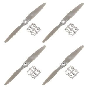 MECCANIXITY 6x4 Propeller RC Propellers 2 Vane Blades Props Grey with Adapter Rings for Electric Airplane Aircraft Pack of 4 Ideal for Tuning 207 RC