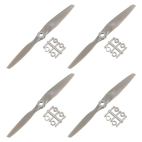 MECCANIXITY 6x4 Propeller RC Propellers 2 Vane Blades Props Grey with Adapter Rings for Electric Airplane Aircraft Pack of 4 Ideal for Tuning 207 RC