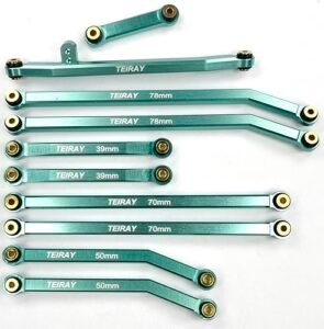 TEIRAY SCX24 High Clearance Steering Rod Tie Links Upgrades for Rally Car RC Car Crawler Compatible with SCX24 Gladiator AXI00005 10PCS Apple Green