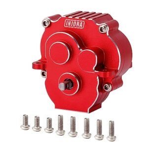 INJORA Transmission Gearbox with 16.6/1 Gears for TRX4M 1/18 RC Crawler Upgrade Compatible with Pitbull RC Crawler Tires
