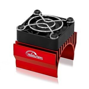 Hobby Fans 40mm RC Cooling Fan with Heatsink for 1/8 Nitro RC Car 540 550 F540 3650 3660 Motor Red