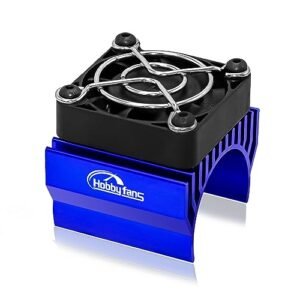 Hobby Fans RC Cooling Fan with Heatsink for 1/8 RC Car Nitro 40mm Motor Fan Compatible with 540 550 F540 3650 3660 Motors Blue