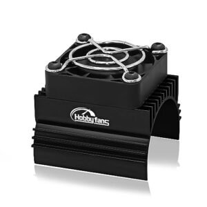 Hobby Fans 40mm RC Cooling Fan with Heat Sink for 1/5 RC Car Electric Motor Black