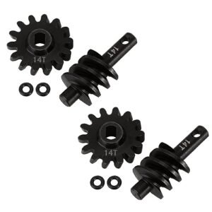 RC Willey Recliners Premium Steel Axle Differentials Gear 14T Front and Rear Overdrive Differential Worm Gear for Axial SCX24 AXI90081 AXI00001 AXI00002 AXI00005 AXI00006 1/24 RC Crawler Car Upgrades