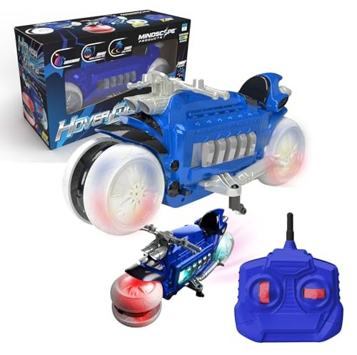 Mindscope Blue HoverCycle Radio Control Stunt Bike with LED Lights 49 MHz