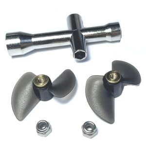 ZDingTech 2pcs H102 Propeller Parts Compatible with H100 H106 H108 H120 RC Boat Parts Includes Nuts and Wrench