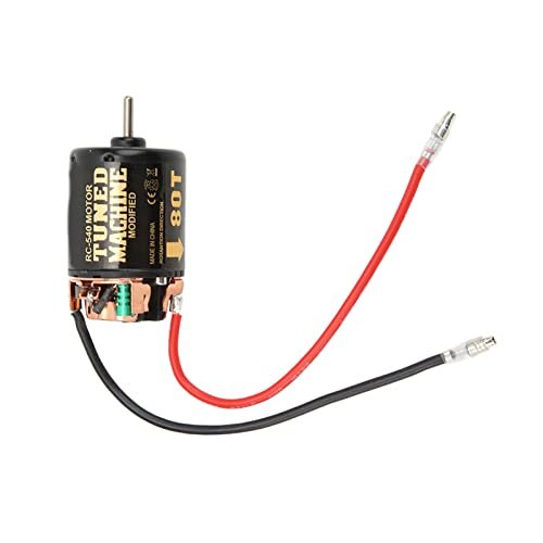 RC 540 Motor 80T Brushed Motor with Two Way Bearing High Power for Two Wheeler RC Book Enthusiasts SCX10 90046 1/10 RC Car