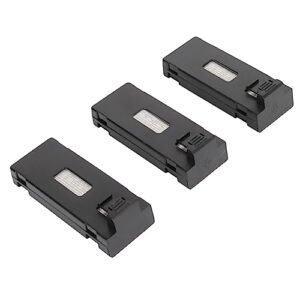 3.7V 2600mAh Lipo Battery, 3PCS RC Drone Battery for E88 Brushless S13 S1 APP8GPS RC UAV, Drone Rechargeable Battery with Plastic Case, Easy to Carry