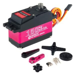 DIYmall 150KG DS51150 Digital Servo Full Metal Gear Waterproof IP67 12V with 18T Servo Arm for Baja Champ RC Car 1/5 Scale