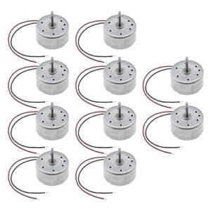 SING F LTD 10Pcs Mini Fan Motor 1730RPM DC 3V RC Motors Vilas Cars Electric Motor Accessories for DIY Projects and Scientific Experiments