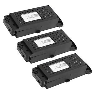 Diydeg 3pcs 3.7V 3000mAh Lithium Battery for RC UAV Drone with Charging Cable