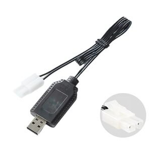 Aliwisdom RC Icon A5 Universal RC Charger Cable with Tamiya Plug and KET 2P Connector for 6V Ni MH Ni CD Battery Packs