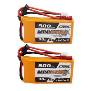 CNHL 2s Lipo Battery 900mAh 7.4V 30C with PH2.0 JST Plug for 1/10 vs 1/16 Scale RC Cars and Trucks 2 Packs