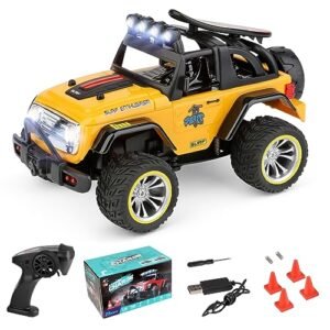 LEOSO Wltoys 32221 1/32 RC Crawler Remote Control Car with 2.4GHz 2WD and All Terrain TPR Tires
