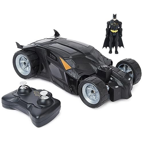 DC Comics Batman Batmobile RC Body Remote Control Car with 4 Inch Batman Figure Easy to Drive for Kids Ages 4 and Up