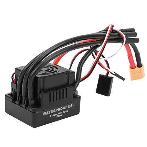 Keenso 120A Brushless ESC Electronic Speed Controller for 1/8 Scale RC Dirt Late Model Cars XT60 Connector