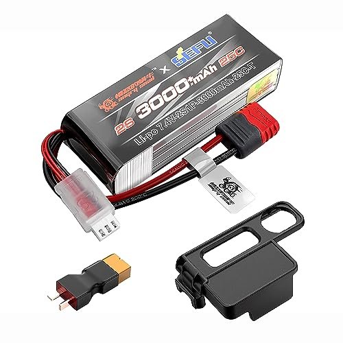 sea jump 2S 7.4V 25C 3000mah Battery with T Plug for MJX H16E H16P H16PL H16BM H16DR H16GT 14301 JC16EP M161 RC Remote Control Car Upgrade Battery
