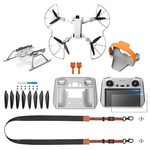 DJI Mini 3 Pro Mini 3 Accessories Bundle 8 in 1 Kit with Body RC 1/8 Propeller Guard Landing Gear and More