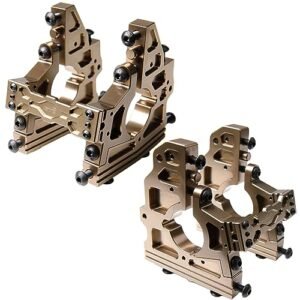 GTBRacing CNC Aluminum Front Rear Metal Center Diff Bracket Set for Fastest RC Jet Car Losi DBXL DBXL E 1.0 2.0 MTXL Upgrade Part Front Rear Titanium