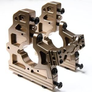 GTBRacing CNC Aluminum Front Rear Metal Center Diff Bracket Set for 1/5 RC Car Losi DBXL DBXL E 1 0 2 0 MTXL Upgrade Part Rear Titanium Fastest RC Car Crash
