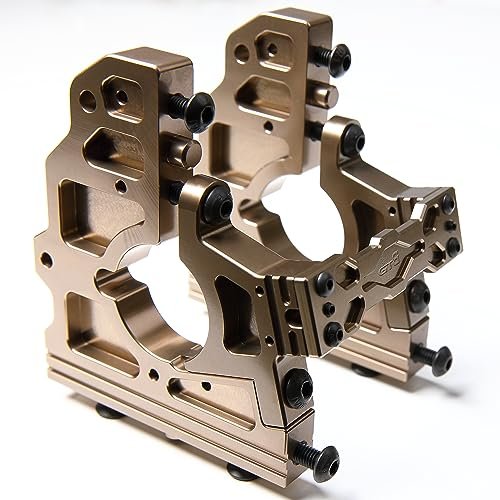 GTBRacing CNC Aluminum Front Rear Metal Center Diff Bracket Set for 1/5 RC Car Losi DBXL DBXL E 1 0 2 0 MTXL Upgrade Part Rear Titanium Fastest RC Car Crash