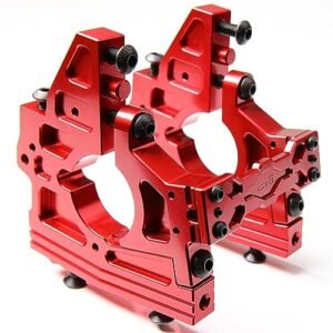 GTBRacing CNC Aluminum Front Rear Metal Center Diff Bracket Set for First Ever RC Car Losi DBXL DBXL E 1.0 2.0 MTXL Upgrade Part Front Red